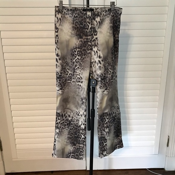 View side zip animal print pants, size 4 - Picture 1 of 5